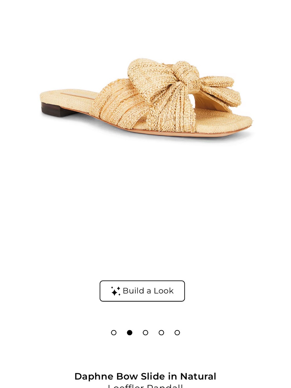 Loeffler Randall Natural Raffia Bow Slide - Tan
